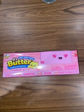 Butter Strawberry Butter Squishy Soft Rise 14oz Toy - Pink